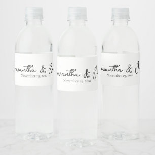 Custom Wedding Guest Water Bottle Label