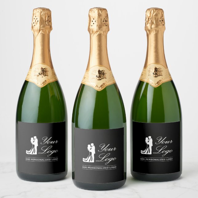Custom Wedding Idea Personalised Photo Design Sparkling Wine Label (Bottles)