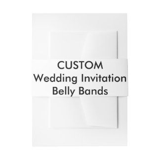 Custom Wedding Invitation Belly Bands Wraps Band