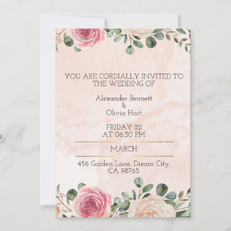 Custom Wedding Invitation Card – Elegant Printabl