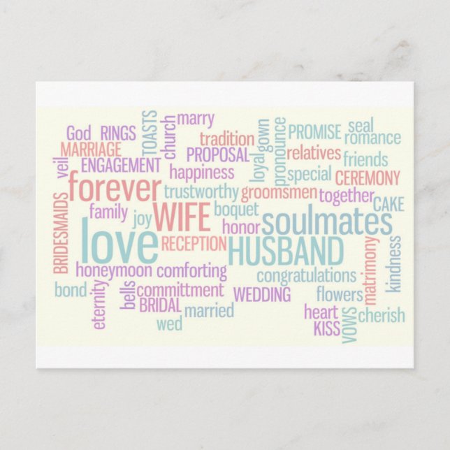 Custom Wedding Invitation Postcard (Front)