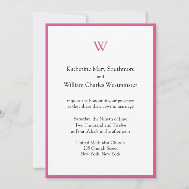 Custom Wedding Invitations (Front)