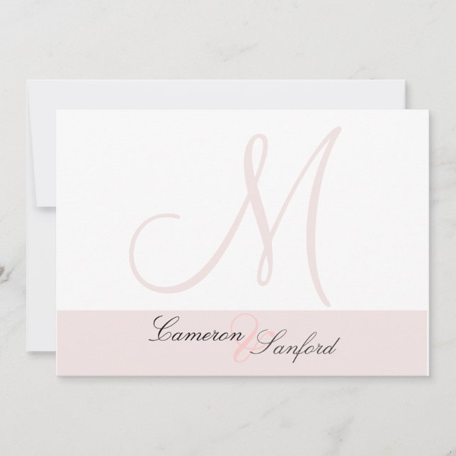 Custom Wedding Invitations Monogram (Front)