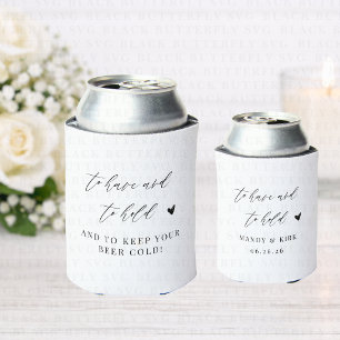 Custom Wedding Koozie   Bride & Groom Can Sleeve
