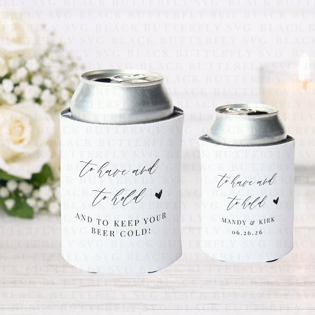 Custom Wedding Koozie | Bride & Groom Can Sleeve (Wedding can cooler)
