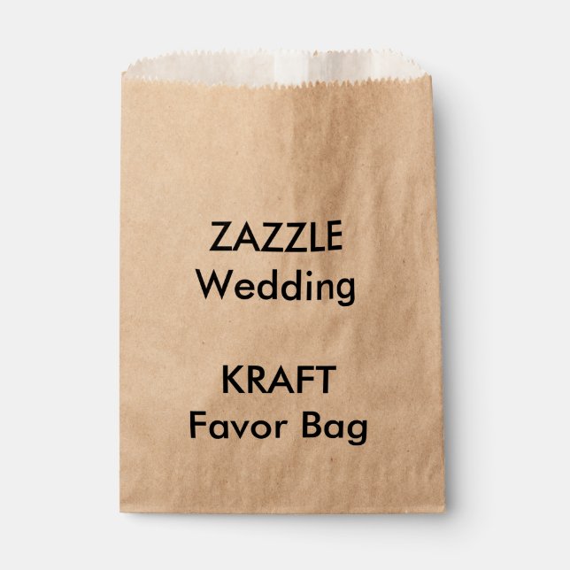 Custom Wedding KRAFT Paper Favour Bag (Front)