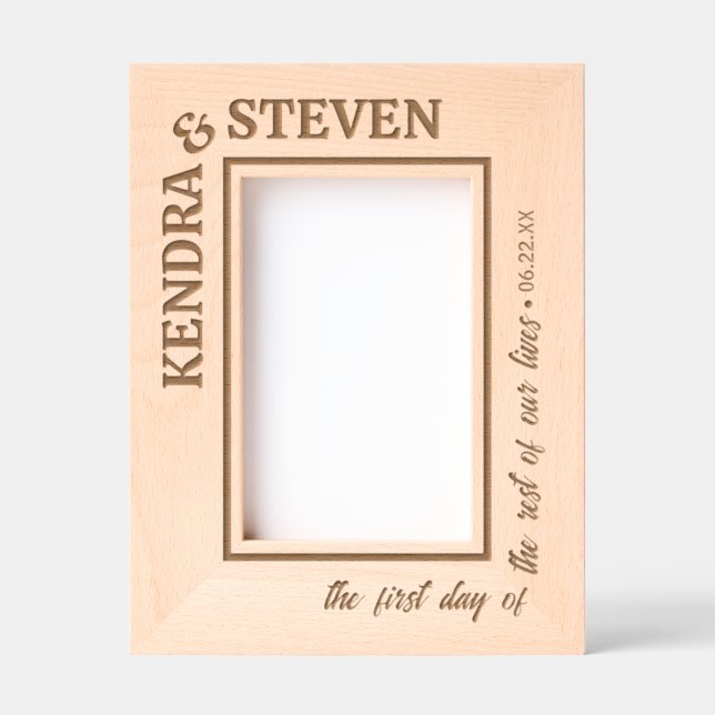 Custom Wedding Modern Etched Frames (Front)