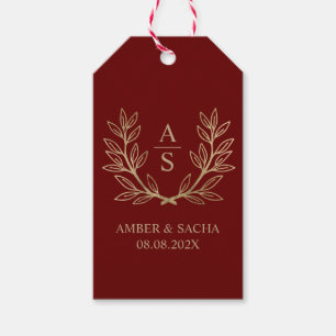 Custom Wedding Monogram Logo Gift Tags