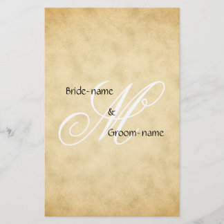 Custom Wedding Monogram Vintage Style