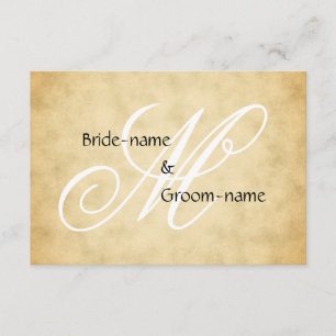 Custom Wedding Monogram Vintage Style Invitation