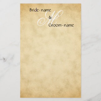 Custom Wedding Monogram Vintage Style Stationery