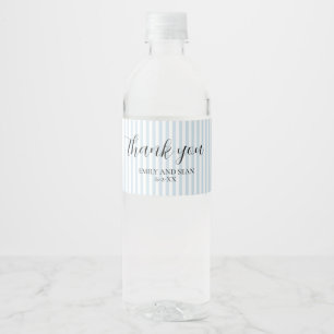 Custom Wedding Name Thank You Water Bottle Label
