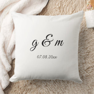 Custom Wedding Name Throw Pillow – Personalized 