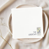 Custom Wedding Napkins Gin & Tonic Cocktail Hour