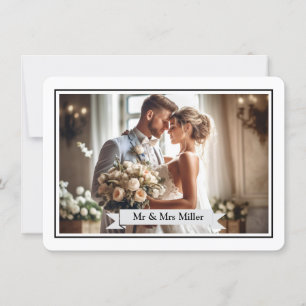 Custom Wedding Photo Announcement Card