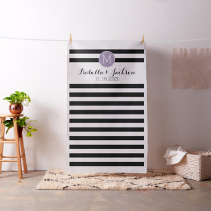 Custom Wedding Photo Backdrop Bride Groom Monogram