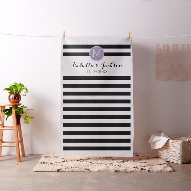 Custom Wedding Photo Backdrop Bride Groom Monogram (In Situ)