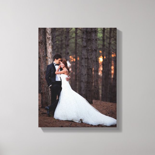 Custom Wedding Photo Canvas Art Print (Front)