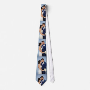 Custom Wedding Photo Collage Tie