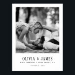 Custom Wedding Photo & Details Museum Style Poster<br><div class="desc">Commemorate your most meaningful moments with this museum-style custom wedding photo poster, designed to transform any favourite photo into timeless, gallery-inspired wall art. Featuring a large central image bordered by a clean white matte and classic typography, this minimalist poster layout is ideal for weddings, engagements, anniversaries, or any cherished memory....</div>