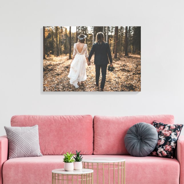 Custom Wedding Photo Extra Large Canvas Print (Insitu(LivingRoom))