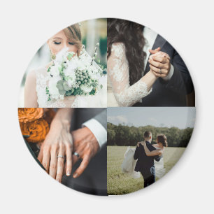 Custom wedding photo  magnet