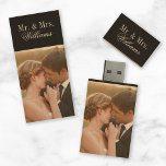 Custom Wedding Photo Monogram<br><div class="desc">This custom wooden USB flash drive is a timeless keepsake, personalised with your wedding photos and printed with your monogram. Crafted from natural wood, it combines elegance and functionality, preserving your cherished memories in a beautiful, natural design. Perfect for sharing with loved ones or as a special memento of your...</div>
