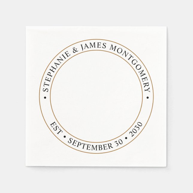 Custom Wedding Photo Napkin (Front)