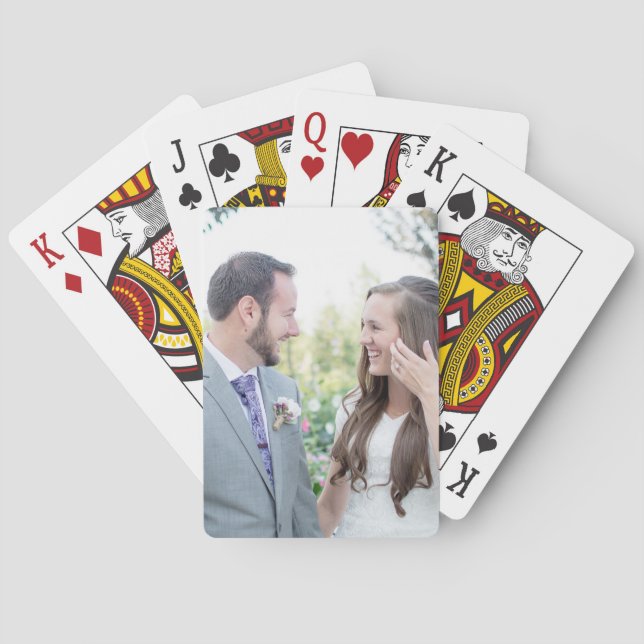 Custom Wedding Photo Playing Card Deck (Back)