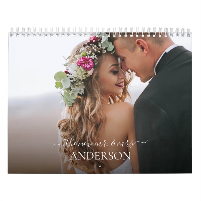 Custom Wedding Photo Script Calendar (Cover)