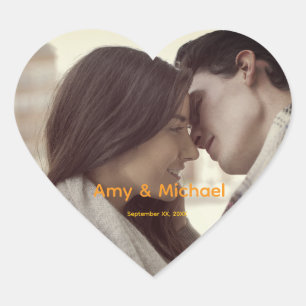 Custom Wedding Photo Sticker -Thank You Favour Gif