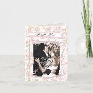 Custom  Wedding Photo & Text Thank You Card