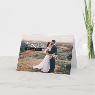 Custom Wedding Photo Thank You Card