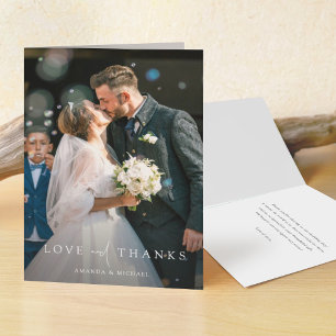 Custom Wedding Photo Thank You Card