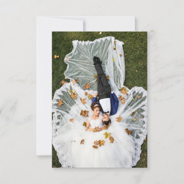 Custom Wedding Photo Thank You Card (Front)