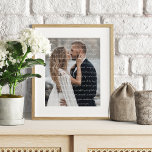 Custom Wedding Photo & Vows Print<br><div class="desc">Creative wedding vow keepsake features your wedding vows in white handwritten script lettering,  overlaid on a favourite wedding photo. Paste your wedding vows into the template field,  then click to "edit using design tool" where you can adjust fonts and sizes.</div>