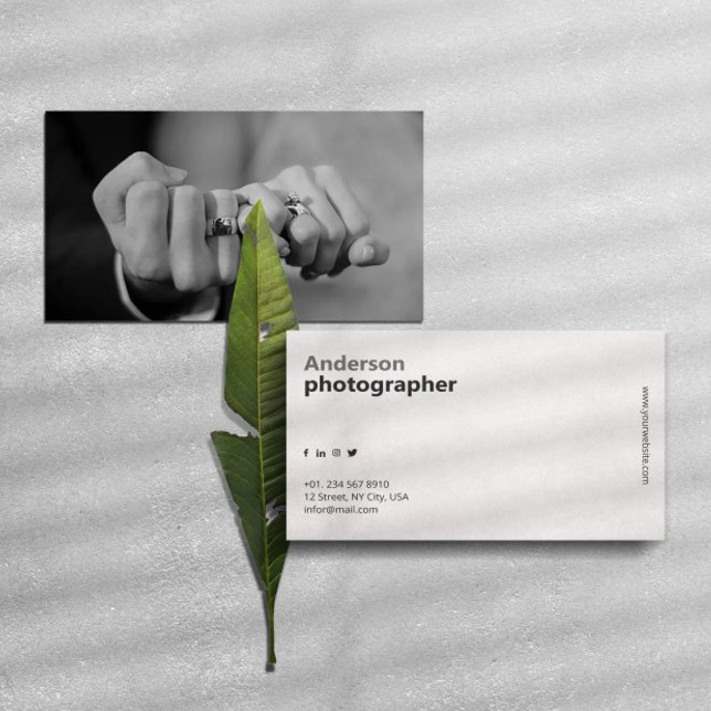 Custom Wedding Photography Minimalist Professional Business Card (Creator Uploaded)