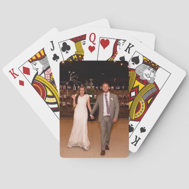 Custom Wedding Picture Playing Cards (Back)