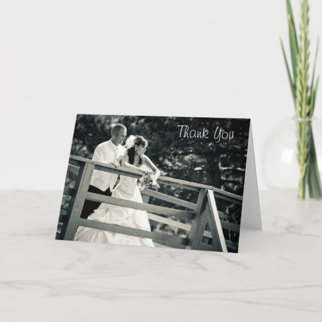 Custom Wedding Picture Thank You Card (Front)