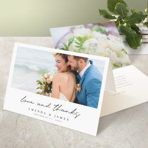 Custom Wedding Picture Thank You Cards