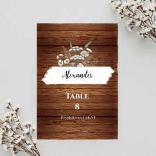 Custom wedding placeholder card