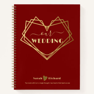 Custom Wedding Planner Notebook - Personalised Org