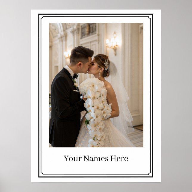 Custom Wedding Potrait Poster (Front)