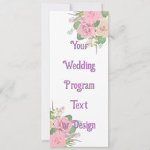 Custom Wedding Programs - Editable Template