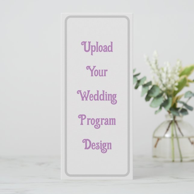 Custom Wedding Programs - Elegant & Minimalist (Standing Front)
