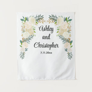 Custom Wedding Reception Personalised Photo Booth Tapestry