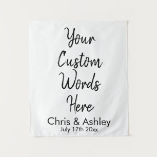 Custom Wedding Reception Photo Booth Prop Ceremony Tapestry