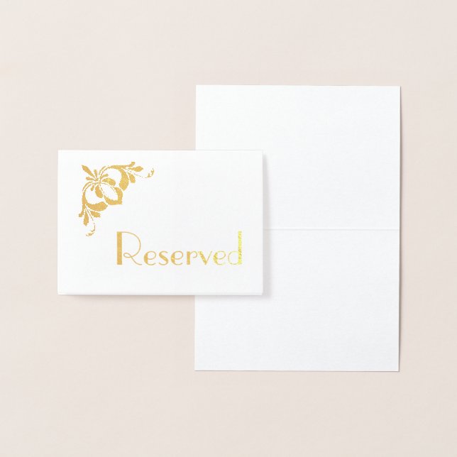 Custom Wedding Reserved Foil Card (Display)