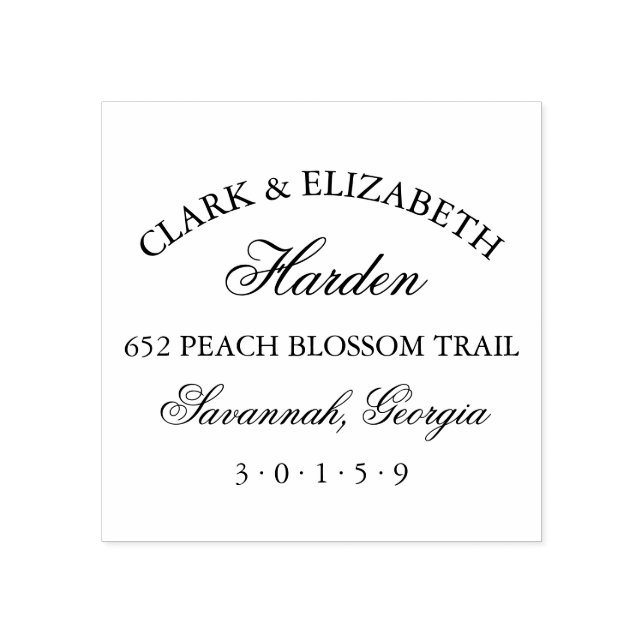 Custom Wedding Return Address Stamp (Imprint)
