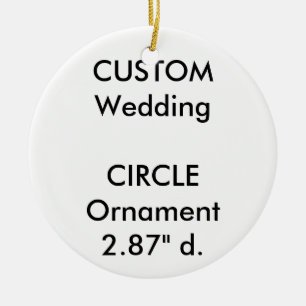 Custom Wedding ROUND Ornament Hanging Decoration